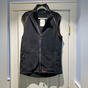 NWT Barbour Men's Sz. L Navy Langdale Gilet Full Zip Fleece Vest
